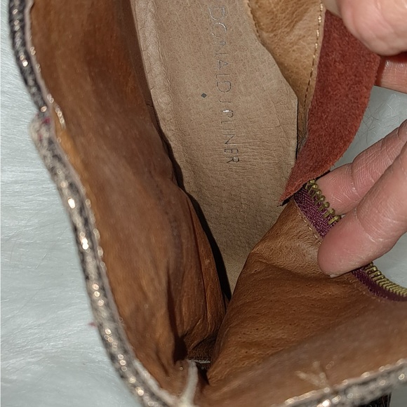 Donald J. Pliner Rust Suede Heeled Boots with Black Bead Accents - Picture 8 of 9